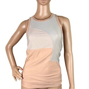 ADIDAS BY STELLA MCCARTNEY BEIGE RACERBACK TANK TOP